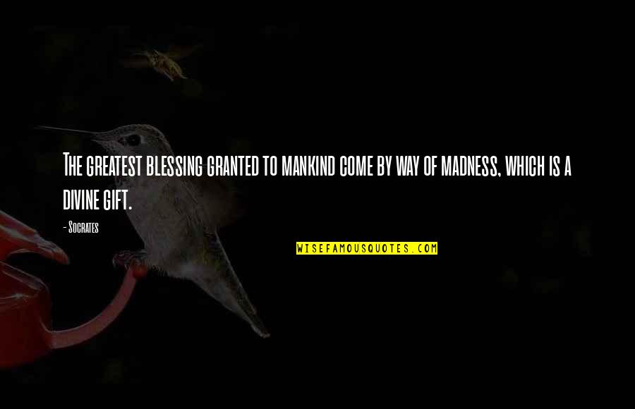 A Blessing Quotes By Socrates: The greatest blessing granted to mankind come by