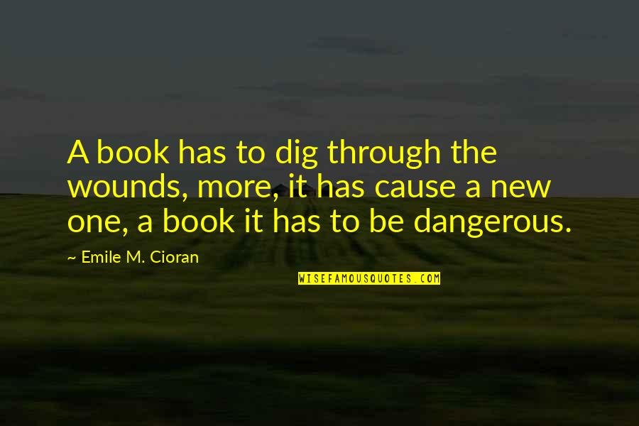 A Book Quotes By Emile M. Cioran: A book has to dig through the wounds,