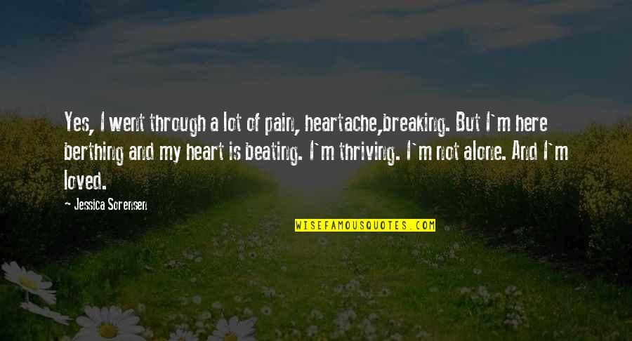 A Breaking Heart Quotes By Jessica Sorensen: Yes, I went through a lot of pain,