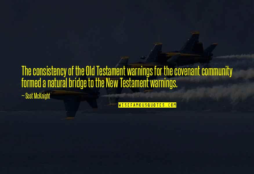 A Bridge Quotes By Scot McKnight: The consistency of the Old Testament warnings for