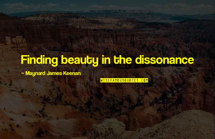 A Brighter Tomorrow Quotes By Maynard James Keenan: Finding beauty in the dissonance