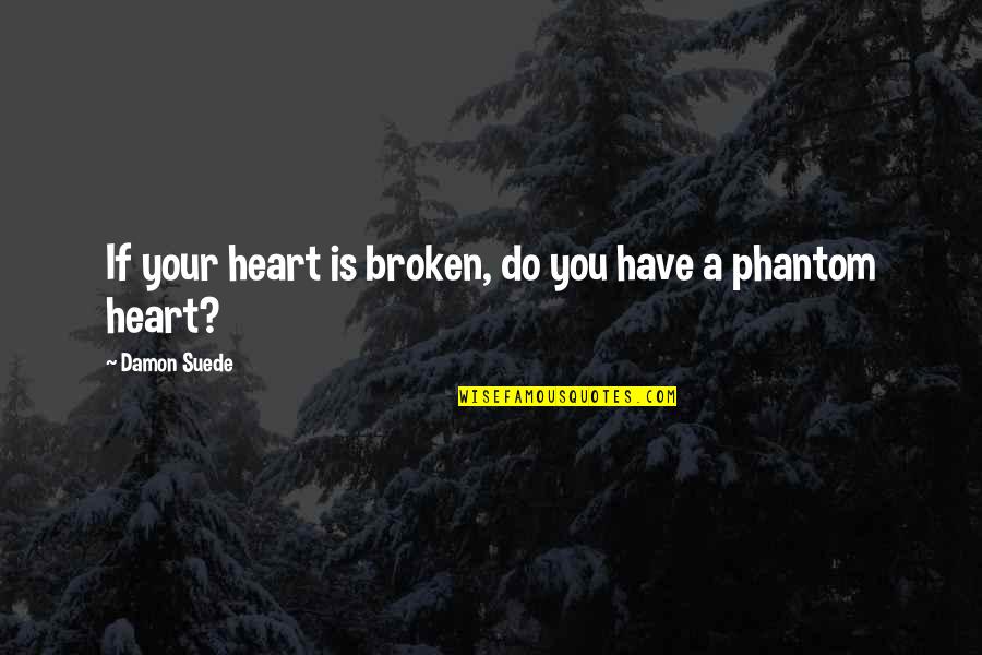 A Broken Heart Quotes By Damon Suede: If your heart is broken, do you have