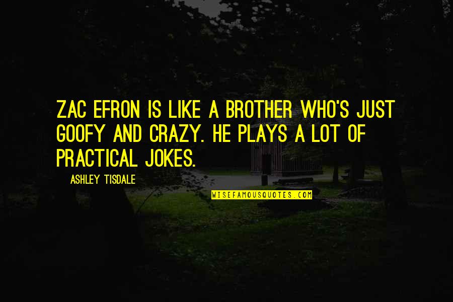A Brother Is Quotes By Ashley Tisdale: Zac Efron is like a brother who's just