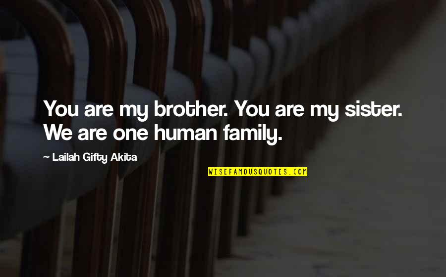 A Brother Without A Sister Quotes By Lailah Gifty Akita: You are my brother. You are my sister.