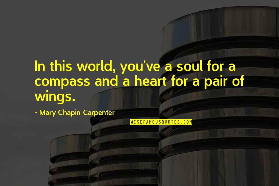 A Carpenter Quotes By Mary Chapin Carpenter: In this world, you've a soul for a