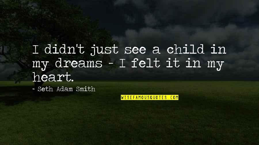 A Child Love For Their Parents Quotes By Seth Adam Smith: I didn't just see a child in my