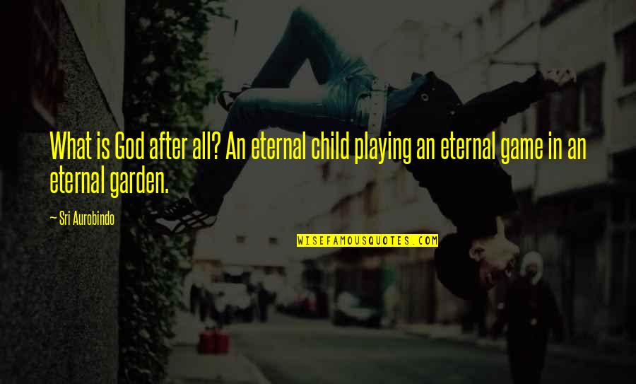A Child Playing Quotes By Sri Aurobindo: What is God after all? An eternal child
