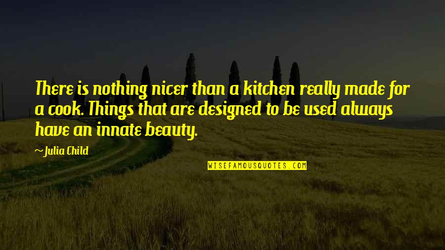 A Child Quotes By Julia Child: There is nothing nicer than a kitchen really