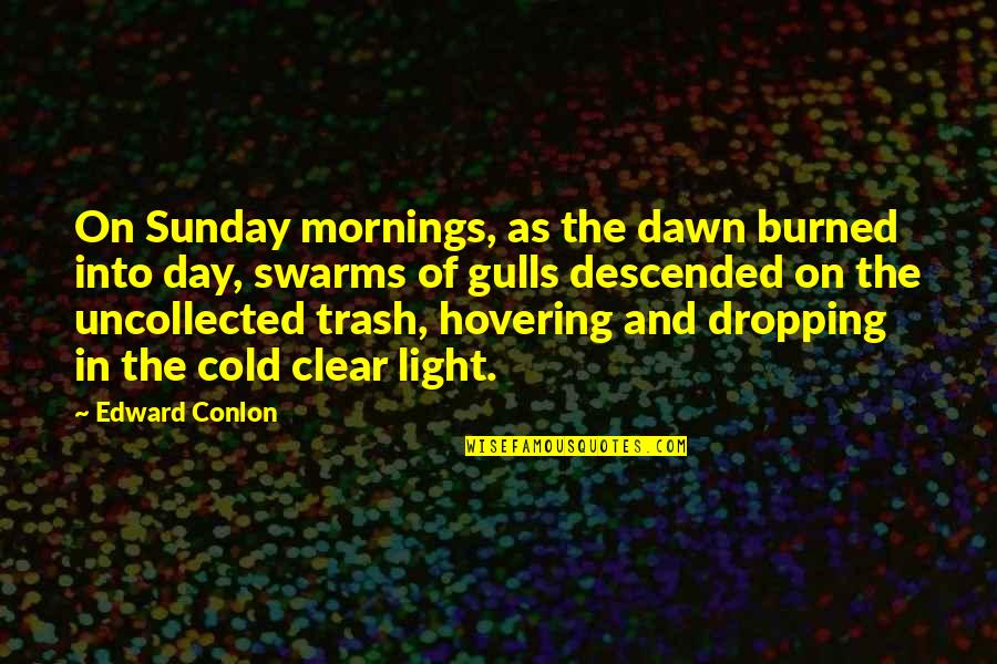 A Cold Day Quotes By Edward Conlon: On Sunday mornings, as the dawn burned into A Cold Day Quotes By Edward Conlon: On Sunday mornings, as the dawn burned into