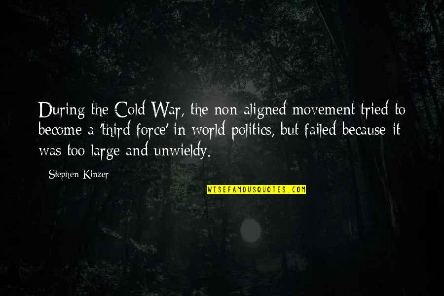A Cold World Quotes By Stephen Kinzer: During the Cold War, the non-aligned movement tried