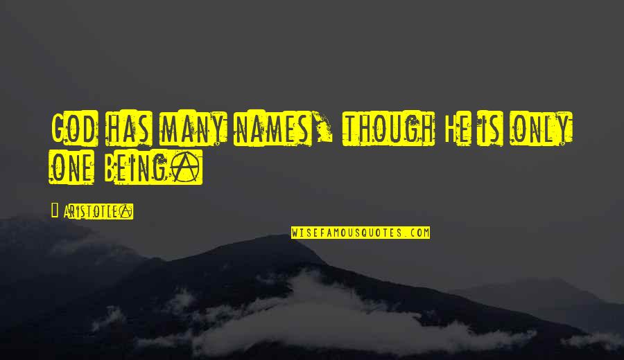 A Company Of Swans Quotes By Aristotle.: God has many names, though He is only