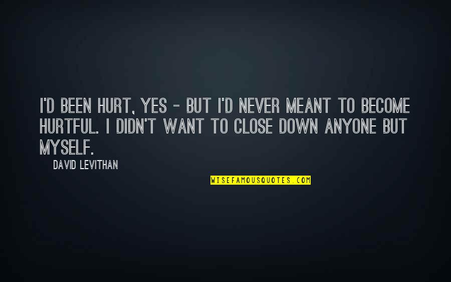 A Composer S World Quotes By David Levithan: I'd been hurt, yes - but I'd never
