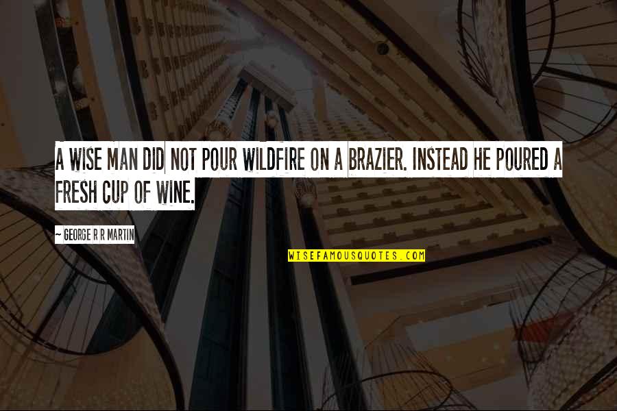 A Cup Of Wine Quotes By George R R Martin: A wise man did not pour wildfire on A Cup Of Wine Quotes By George R R Martin: A wise man did not pour wildfire on