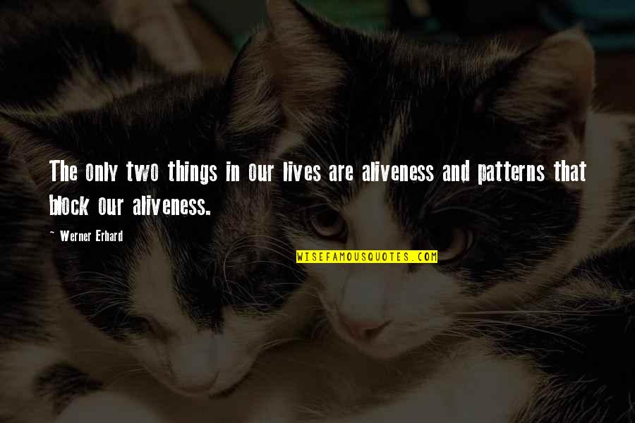 A Cure For Wellness Quotes By Werner Erhard: The only two things in our lives are A Cure For Wellness Quotes By Werner Erhard: The only two things in our lives are