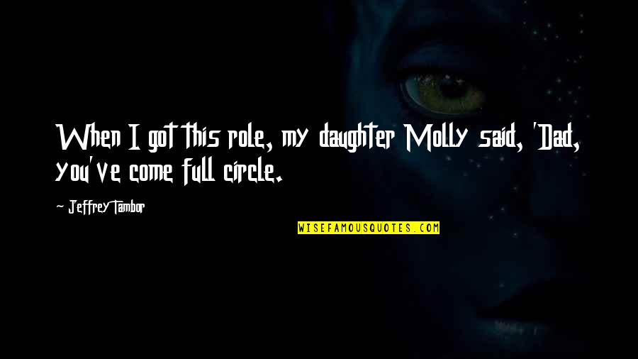A Dad And Daughter Quotes By Jeffrey Tambor: When I got this role, my daughter Molly