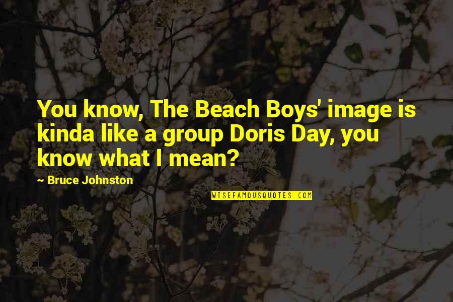 A Day At The Beach Quotes By Bruce Johnston: You know, The Beach Boys' image is kinda