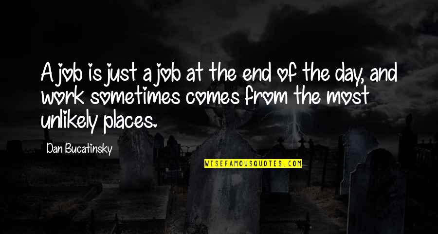 A Day At Work Quotes By Dan Bucatinsky: A job is just a job at the