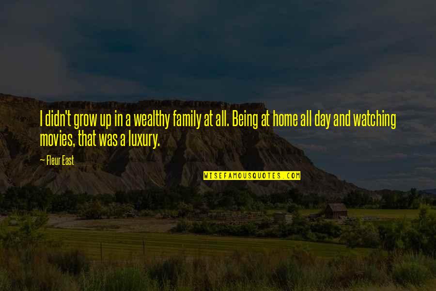 A Day With My Family Quotes By Fleur East: I didn't grow up in a wealthy family