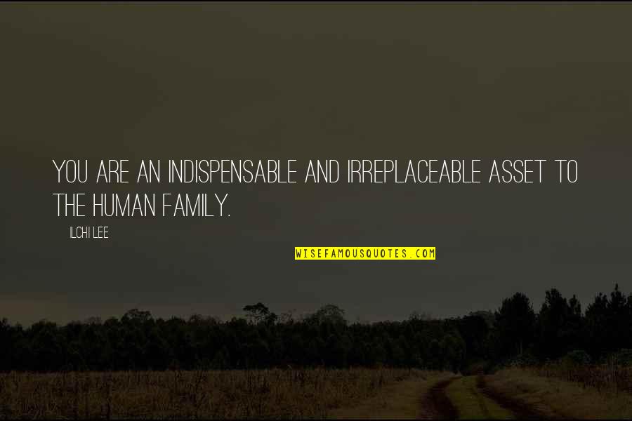 A Day With My Family Quotes By Ilchi Lee: You are an indispensable and irreplaceable asset to