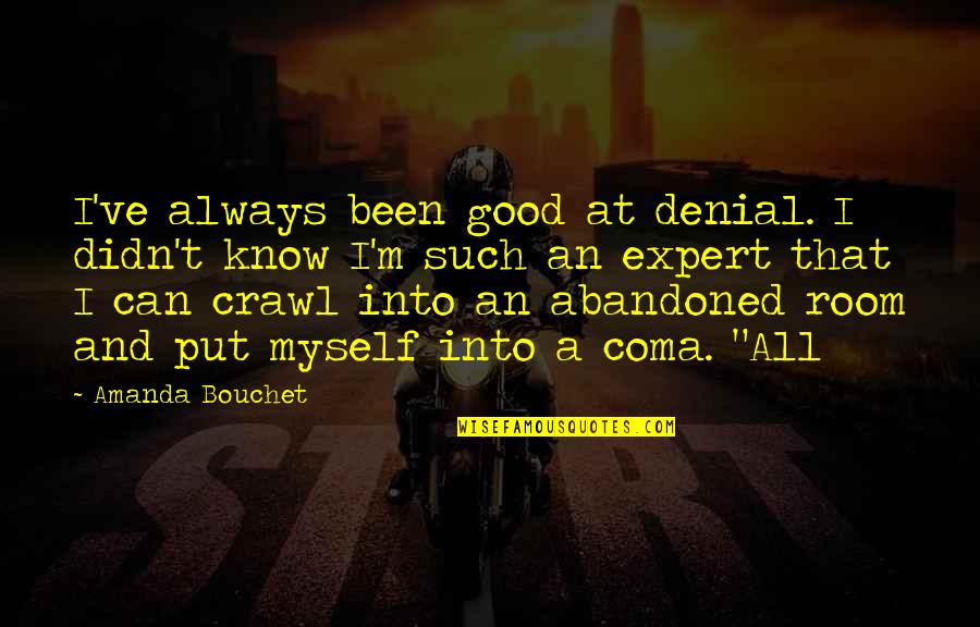 A Denial Quotes By Amanda Bouchet: I've always been good at denial. I didn't