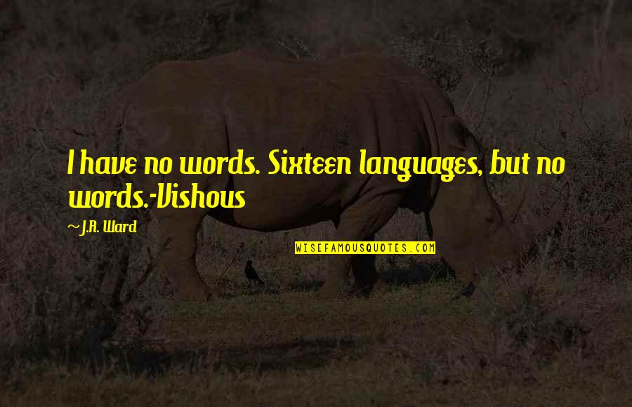 A Different Mirror By Ronald Takaki Quotes By J.R. Ward: I have no words. Sixteen languages, but no