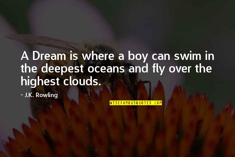 A Dream Boy Quotes By J.K. Rowling: A Dream is where a boy can swim