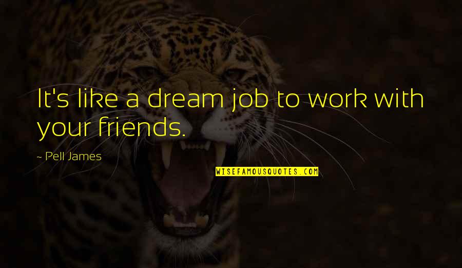 A Dream Job Quotes By Pell James: It's like a dream job to work with