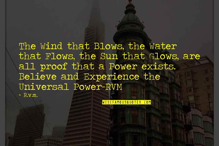 A Experience Quotes By R.v.m.: The Wind that Blows, the Water that Flows,