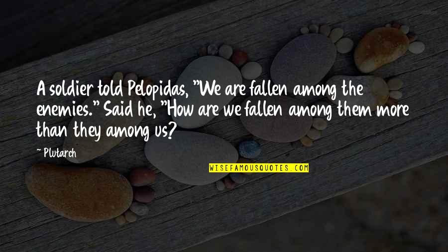 A Fallen Soldier Quotes By Plutarch: A soldier told Pelopidas, "We are fallen among