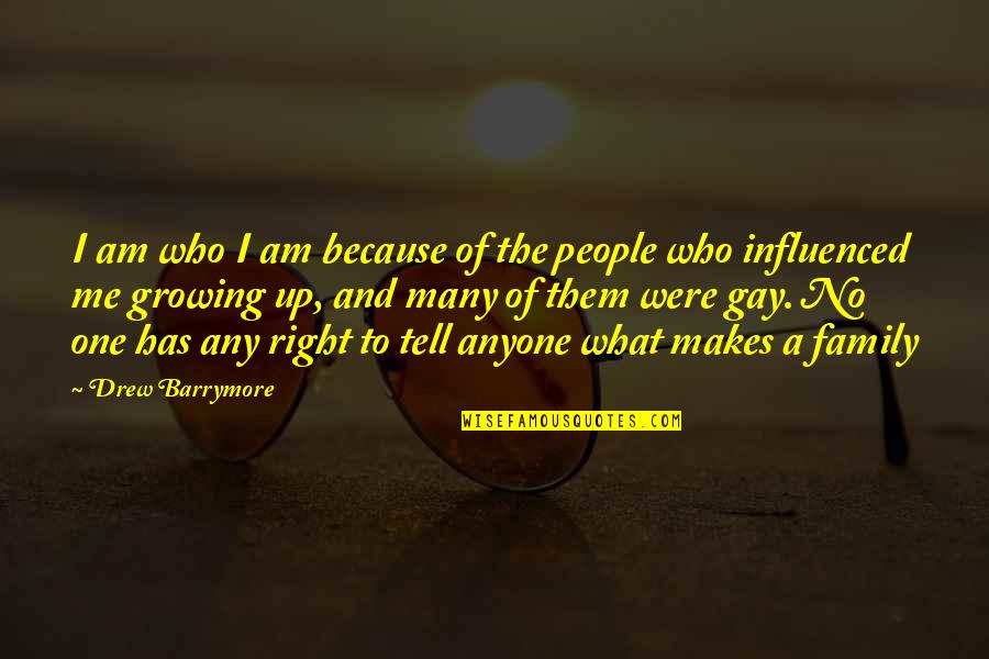 A Family Growing Quotes By Drew Barrymore: I am who I am because of the