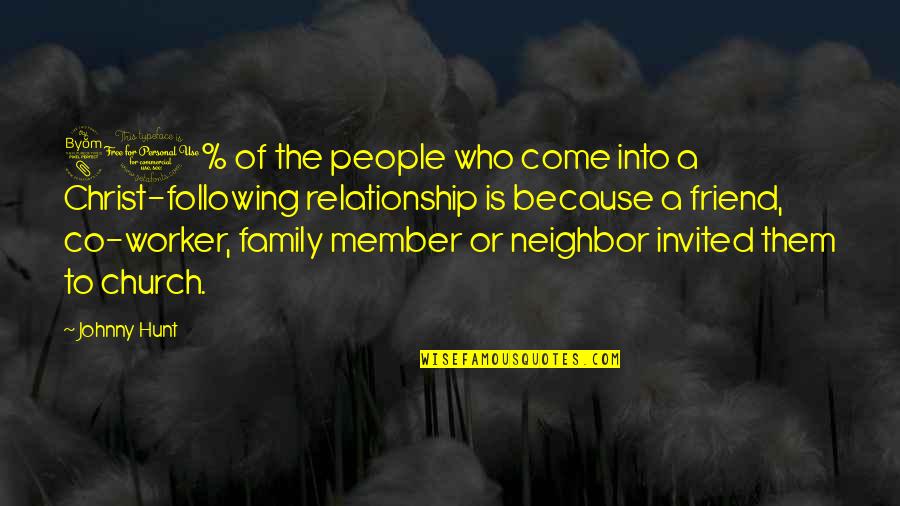 A Family Member Quotes By Johnny Hunt: 80% of the people who come into a