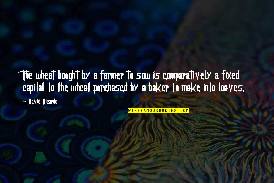 A Farmer Quotes By David Ricardo: The wheat bought by a farmer to sow