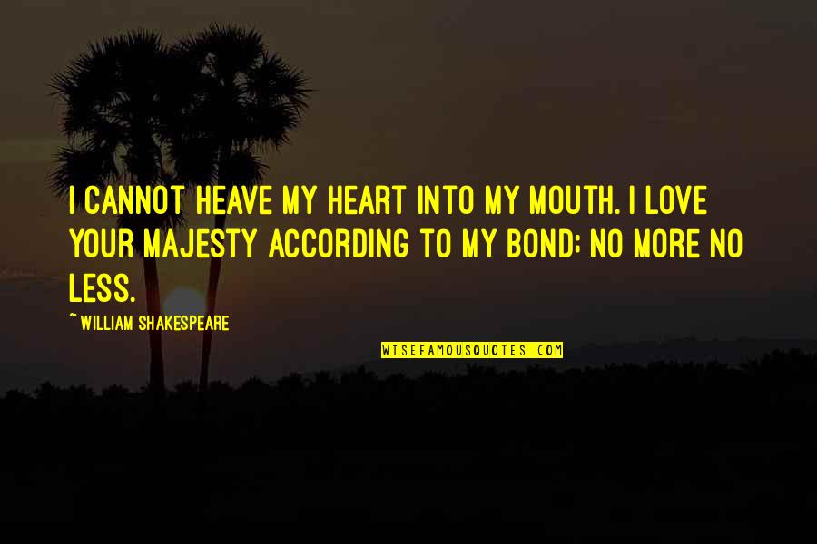 A Father And Daughter Bond Quotes By William Shakespeare: I cannot heave my heart into my mouth.