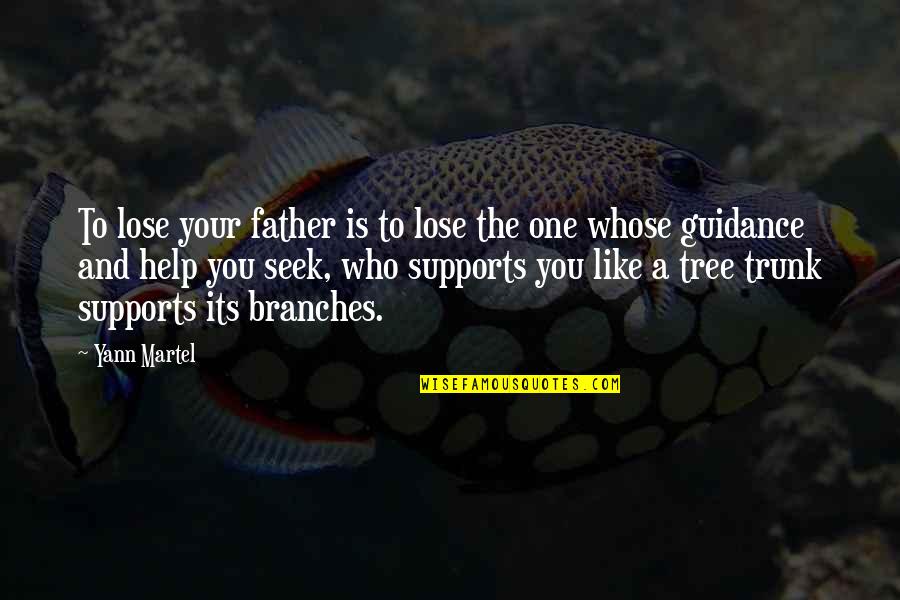 A Father's Guidance Quotes By Yann Martel: To lose your father is to lose the