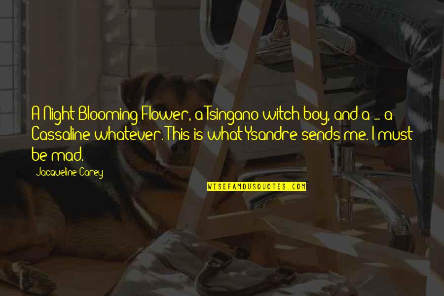 A Flower Blooming Quotes By Jacqueline Carey: A Night-Blooming Flower, a Tsingano witch-boy, and a