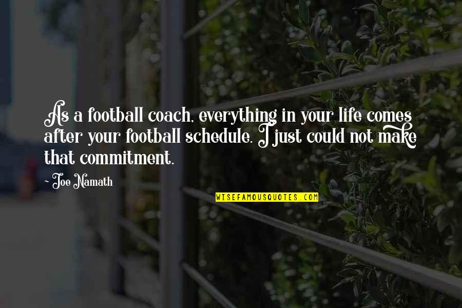 A Football Coach Quotes By Joe Namath: As a football coach, everything in your life