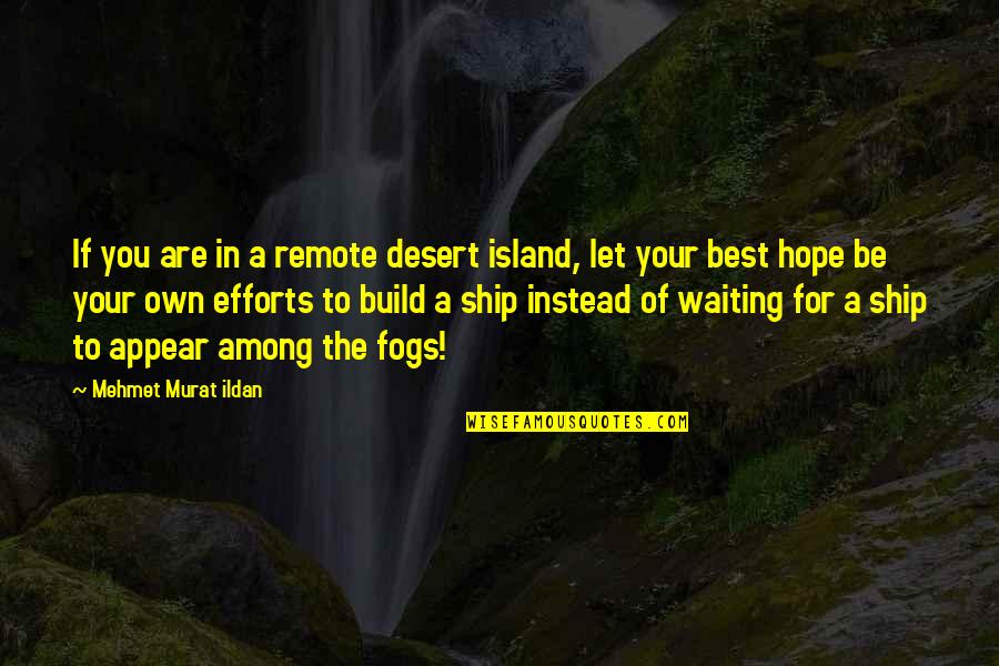 A For Effort Quotes By Mehmet Murat Ildan: If you are in a remote desert island,