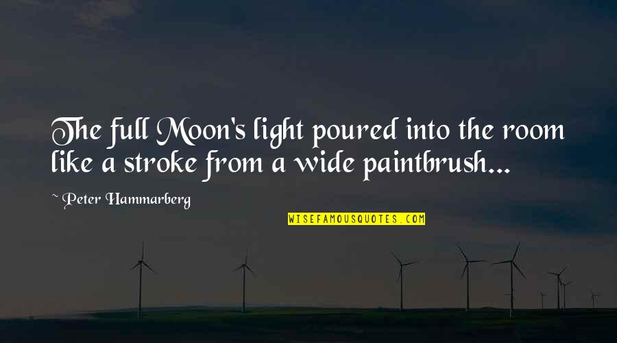 A Full Moon Quotes By Peter Hammarberg: The full Moon's light poured into the room