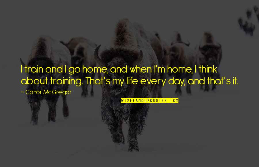 A Fun Night Out Quotes By Conor McGregor: I train and I go home, and when A Fun Night Out Quotes By Conor McGregor: I train and I go home, and when
