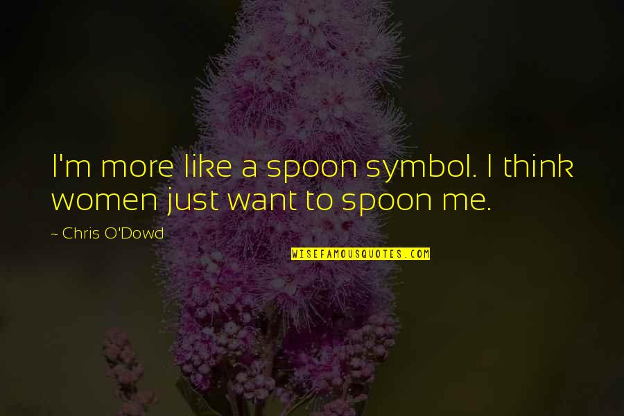 A Girl That Dont Like You Quotes By Chris O'Dowd: I'm more like a spoon symbol. I think