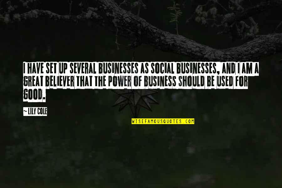 A Good Business Quotes By Lily Cole: I have set up several businesses as social