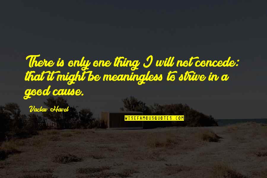 A Good Cause Quotes By Vaclav Havel: There is only one thing I will not A Good Cause Quotes By Vaclav Havel: There is only one thing I will not