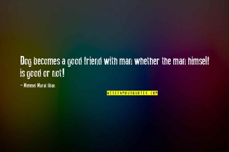 A Good Dog Quotes By Mehmet Murat Ildan: Dog becomes a good friend with man whether A Good Dog Quotes By Mehmet Murat Ildan: Dog becomes a good friend with man whether