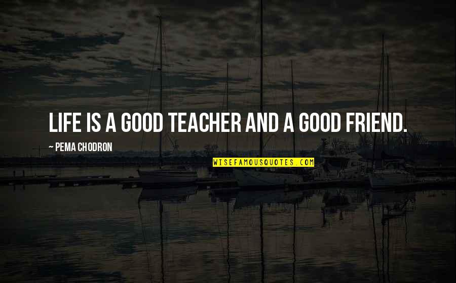 A Good Friend Is Quotes By Pema Chodron: LIFE is a good teacher and a good