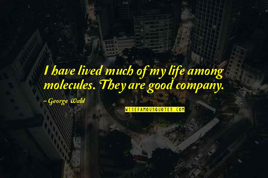 A Good Life Lived Quotes By George Wald: I have lived much of my life among