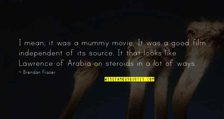 A Good Movie Quotes By Brendan Fraser: I mean, it was a mummy movie. It