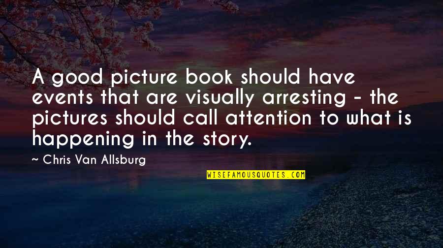 A Good Picture Quotes By Chris Van Allsburg: A good picture book should have events that