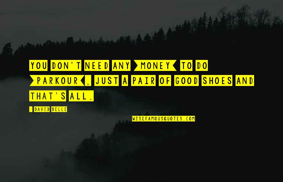 A Good Shoes Quotes By David Belle: You don't need any [money] to do [Parkour],