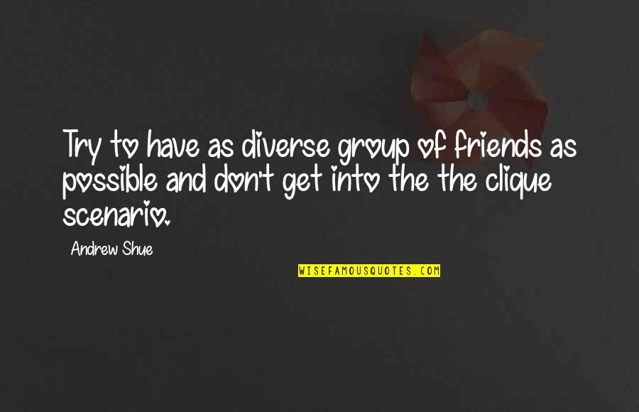 A Group Of Best Friends Quotes By Andrew Shue: Try to have as diverse group of friends