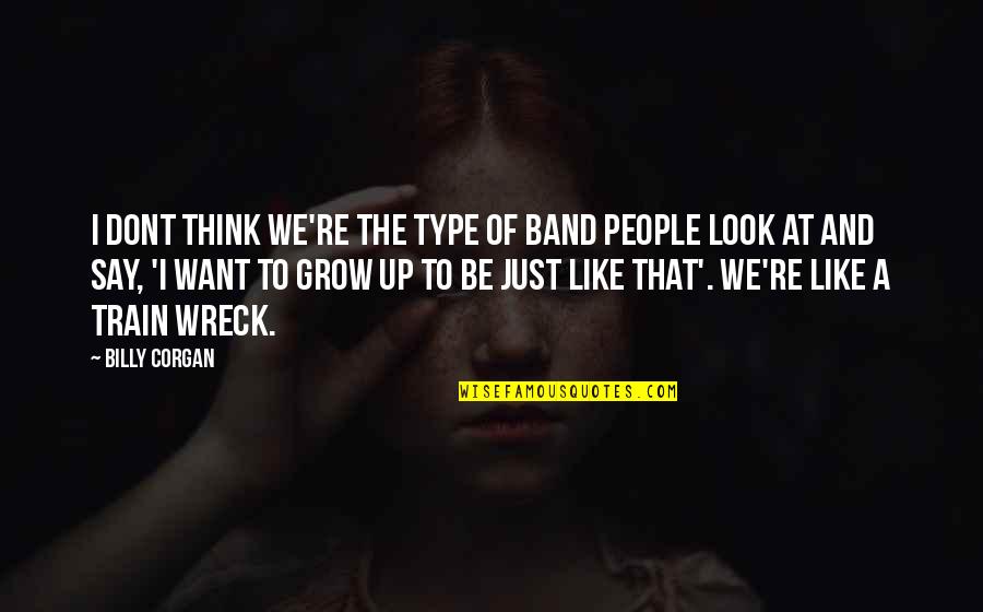 A Growing Quotes By Billy Corgan: I dont think we're the type of band